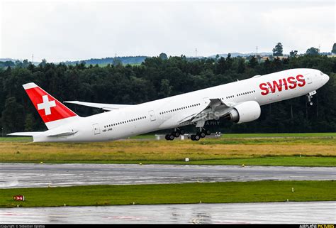 Hb Jne Swiss Boeing 777 300er At Zurich Photo Id 757478 Airplane