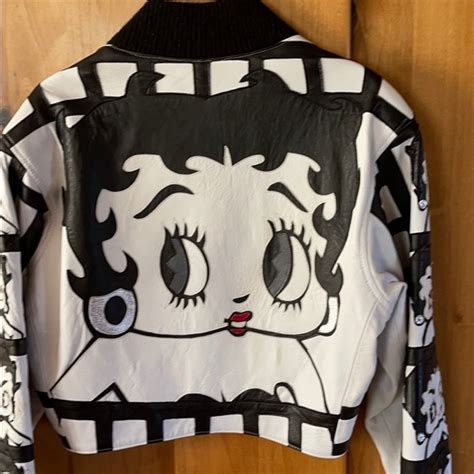Lapiel Jackets And Coats Vintage Betty Boop Leather Jacket Black And