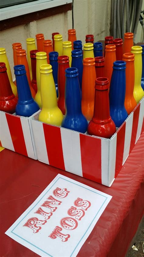 Carnival Circus Birthday Party Game Idea Ring Toss Outdoor Activities