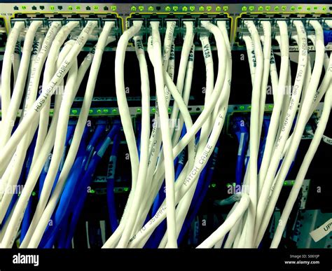 Computer Network Cabling Stock Photo Alamy