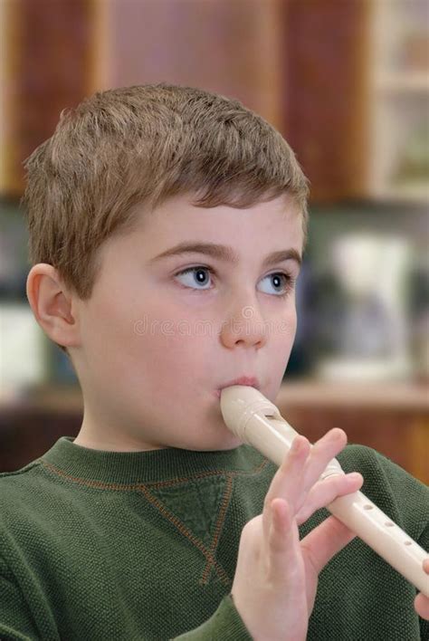 Child Playing Recorder Stock Image Image Of Recorder 12829217