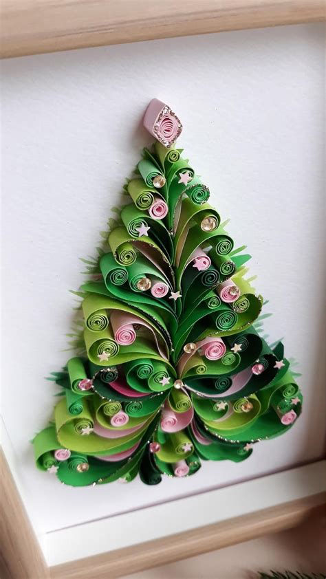 Christmas Quilling Wall Decor Quilled Christmas Tree Etsy Paper