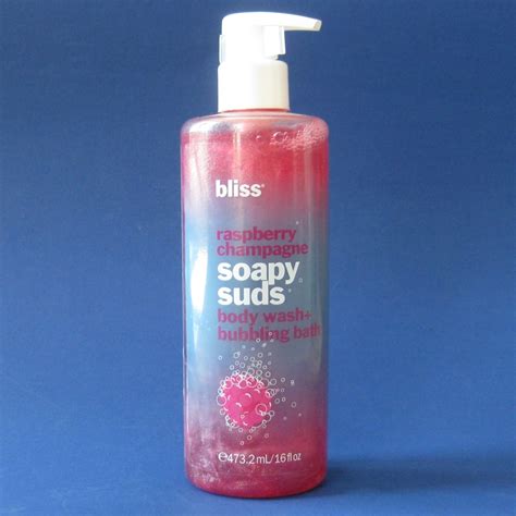 New Bliss Raspberry Champagne Soapy Suds Body Wash And Bubbling Bath 16oz