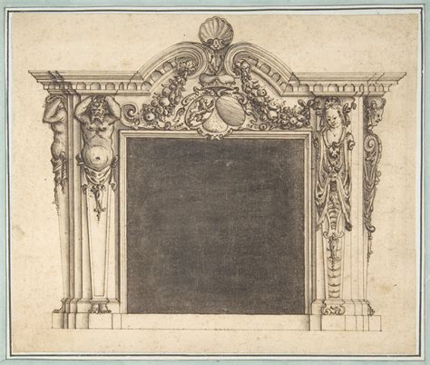 Anonymous German 19th Century Design For A Mantelpiece With The