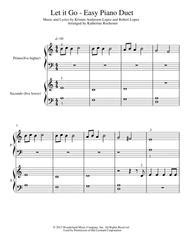 From the free sheet music index. Let It Go (from Frozen) - Easy Piano Duet By Idina Menzel ...