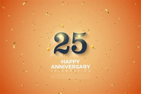 Premium Vector 25th Anniversary Background With Faded White Shaded