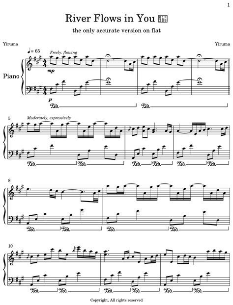 And maybe add some chords and octaves. River Flows in You 🎹 - Sheet music for Piano