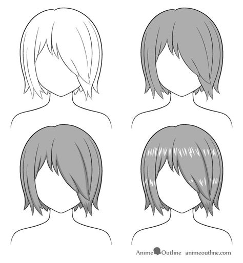 How To Shade Anime Hair Step By Step Animeoutline Anime Hair