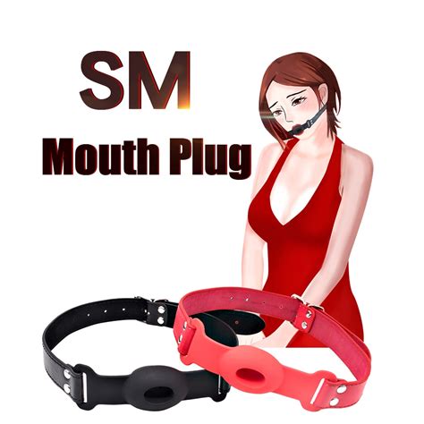 Cadylube Black Red Silicone Hollow Mouth Gag Bdsm Bondage Adult Games Sex Toys Slave Accessories