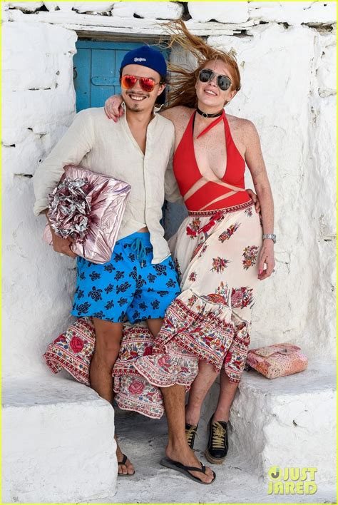Lindsay Lohan Celebrates 30th In Greece With Egor Tarabasov Photo