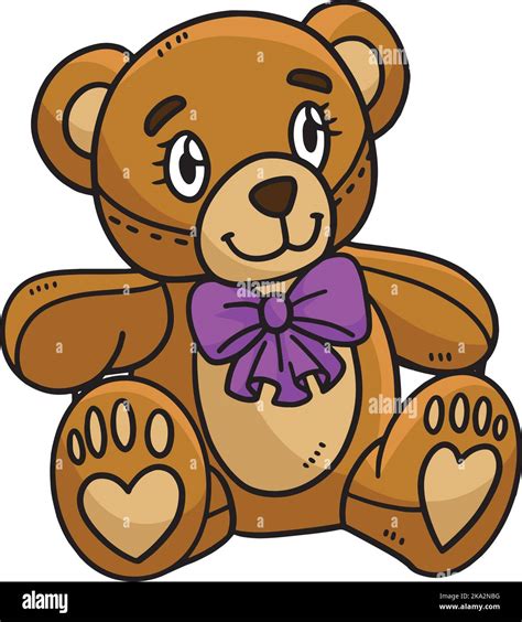 Teddy Bear Cartoon Colored Clipart Illustration Stock Vector Image