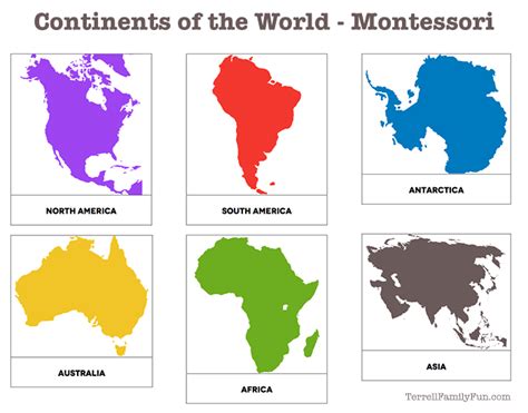 Continents Printable Pdf