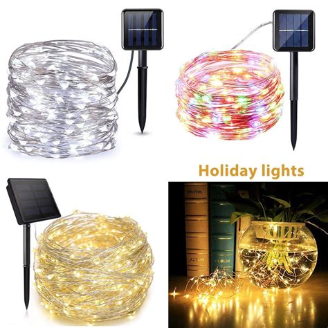 Solar Led Fairy String Lights Waterproof 10m 20m Party Etsy