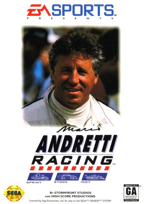 Mario Andretti Racing 1994 Genesis Box Cover Art Mobygames