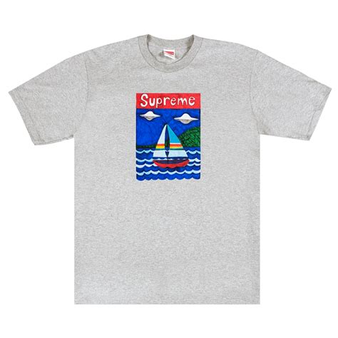 Supreme Sailboat Tee Heather Grey Goat