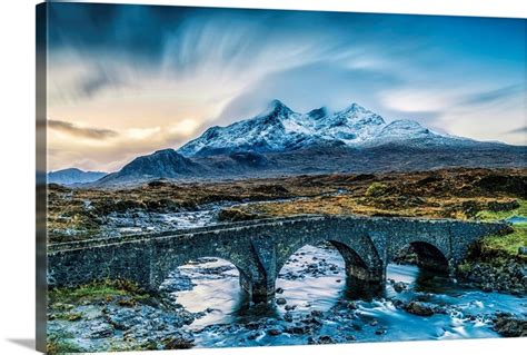 Sligachan Bridge And Cuillin Hills Isle Of Skye Highland Region