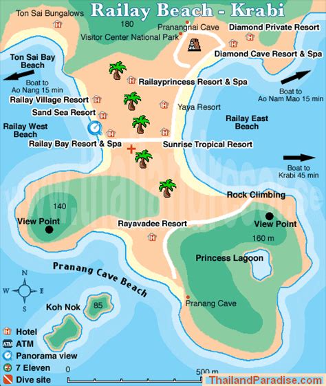 Railay Beach Map Krabi Link Explains How To Get Around Things To Do