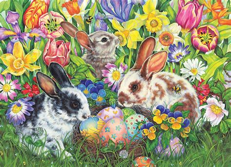 Easter Bunnies 500 Pieces Cobble Hill Puzzle Warehouse