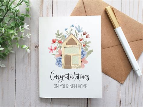 Congratulations On Your New Home Printable Card Printable Etsy In
