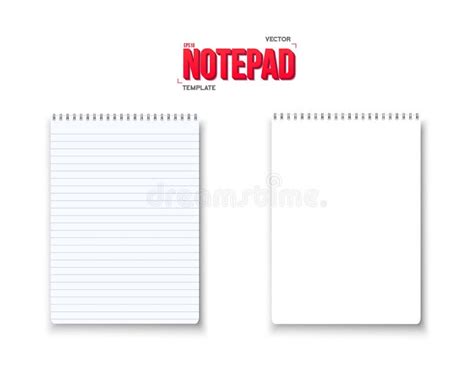 Realistic Vector Blank Notepad Textbook Icon Vector Notepad Template