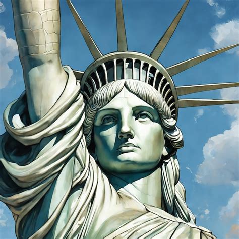 Premium Ai Image Closeup Statue Of Liberty