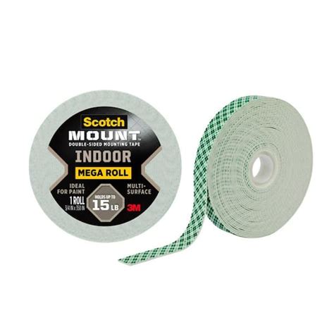 Scotch 075 In X 972 Yds Permanent Double Sided Indoor Mounting Tape