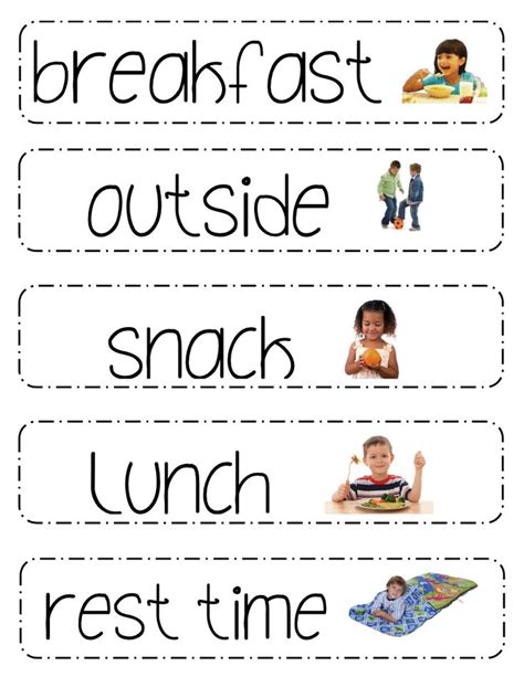 Using pictures to show children what comes next provides the consistency their brains require in a visual form they can easily understand. Best 50+ Classroom Schedule images on Pinterest ...