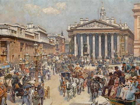 William Logsdail The Bank And Royal Exchange 1887 Background