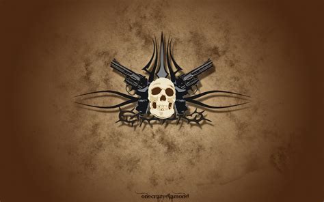 Skulls And Guns Wallpaper Wallpapersafari