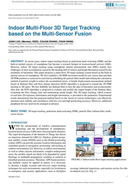 This is more for tracking, i can track the object easily, that is not the issue. (PDF) Indoor Multi-Floor 3D Target Tracking Based on the ...
