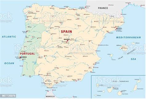 Ilustración De España Mapa De Portugal Y Más Vectores Libres De