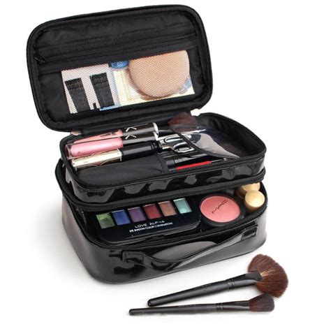 New Pu Women Cosmetic Bag Multilayer Travel Makeup Tool Storage Makeup