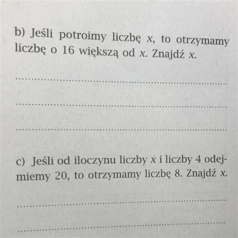 Ułóż i rozwiąż odpowiednie równania - Brainly.pl