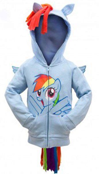 My Little Pony Rainbow Dash Face Kids Sky Blue Costume Hoodie