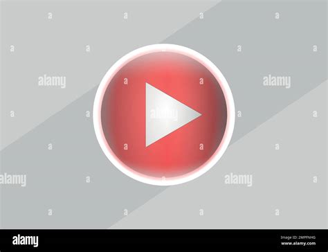 Red Play Button Website Icon Symbol Vector Web Button Stock Image