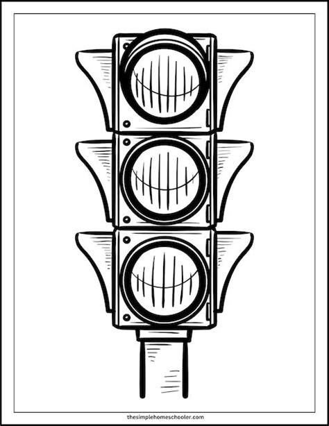 Traffic Lights Coloring Pages