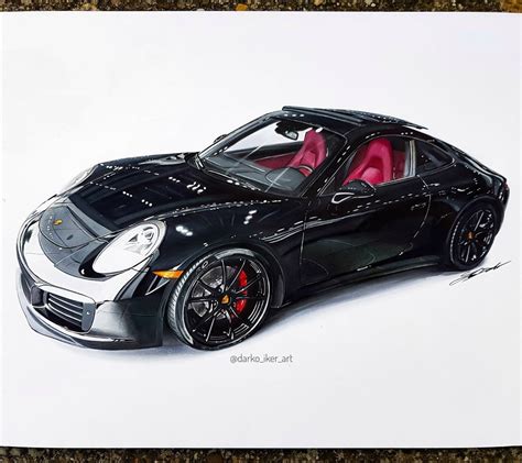 Made Using Copic Markers And Fabercastell Polychromos On A3 Paper Car