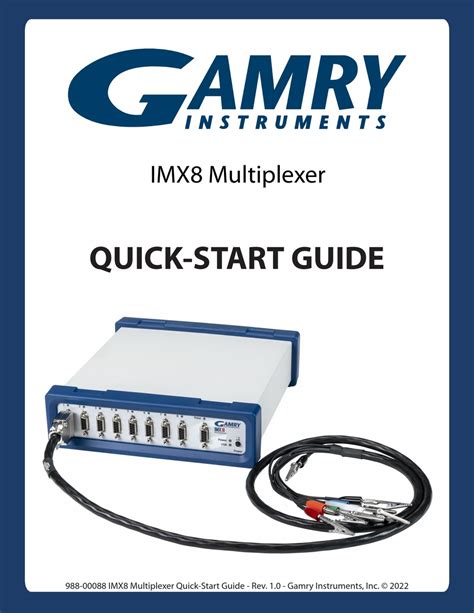 Gamry Instruments Imx8 Quick Start Manual Pdf Download Manualslib