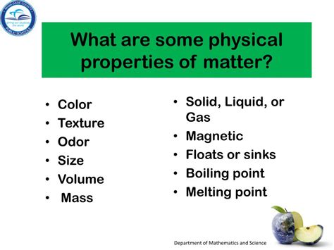 Ppt Physical Science Big Idea 8 Properties Of Matter Grade 5 Quarter