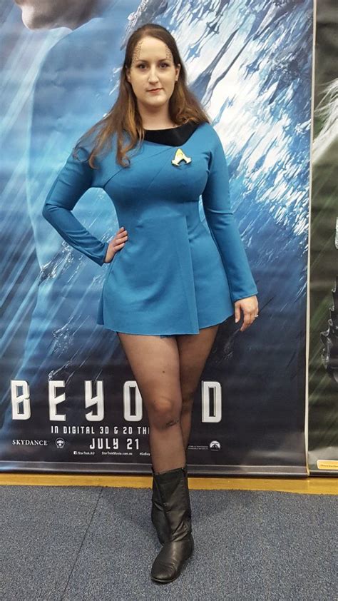 Star Trek Female Duty Tos Blue Uniform Tos Red Dresses Cosplay Costume