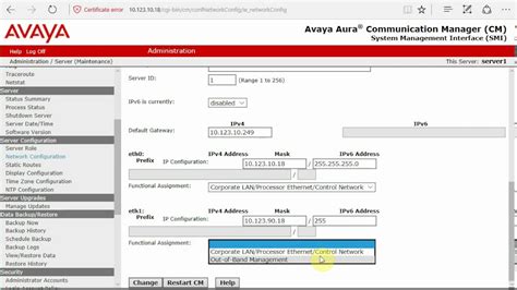 How To Change The Ip Address Of Avaya Aura System Manager Deployed On