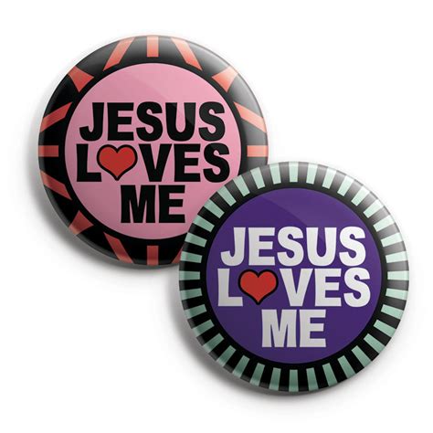 Christian Pinback Buttons Jesus Loves Me 10 Pack Large 225 Vbs New8store