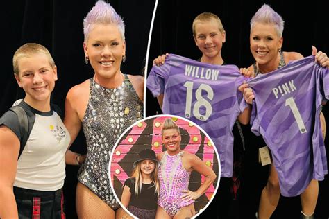 Pinks Daughter Willow 12 Shows Off Her Shaved Head ‘a Badass Just