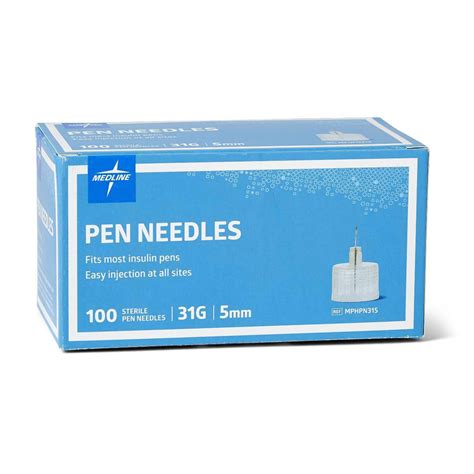Medline Insulin Pen Needle 31g X 5 Mm 100ct
