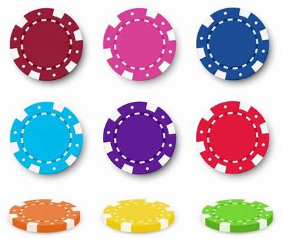 Poker Chips Vector Colorful Token Nine Chip