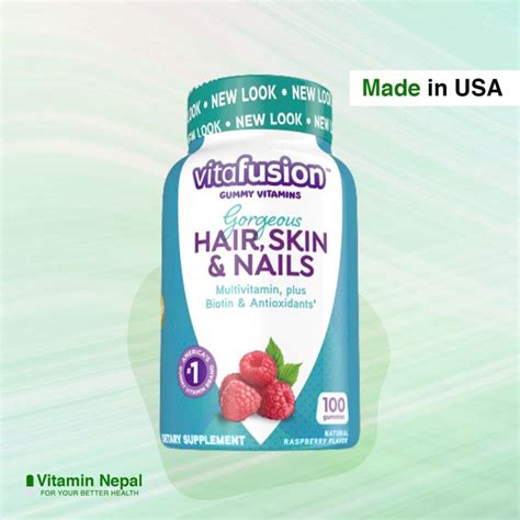 Vitafusion Hair Skin And Nails Gummy Vitamins 100 Gummies Vitamin