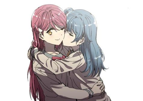 Yohariko Yoshiriko Lesbians Kissing Anime Couples Anime Kiss On The