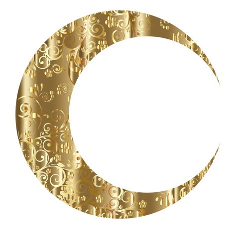 Transparent Cute Moon And Star Clipart Picture Crescent Moon Gold Png