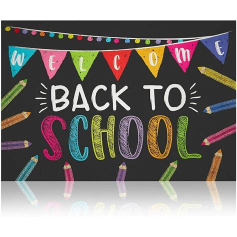 Welcome Back To School Photo Backdrop For Classroom Decorations