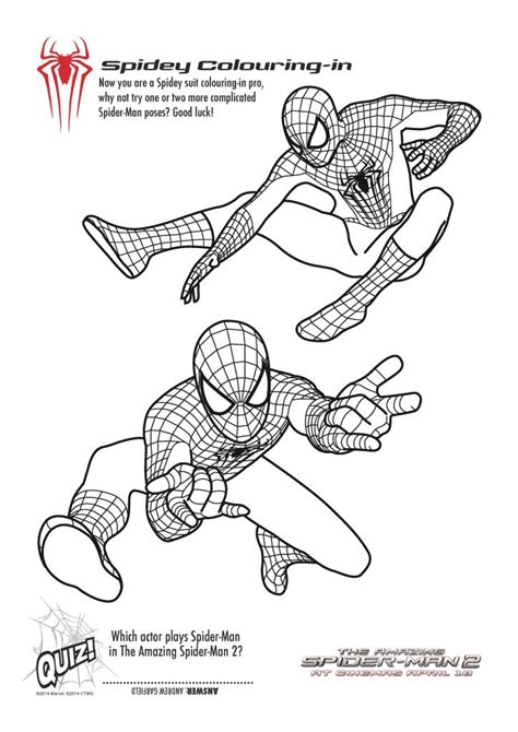 Print spiderman coloring pages for free and color our spiderman coloring! Free Printable Spiderman Colouring Pages and Activity ...